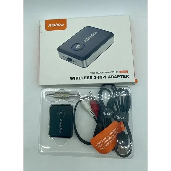 Bluetooth Transmitter Receiver, Aisidra V5.0 Bluetooth Adapter For Audio, 2-In-1 - Picture 1 of 12